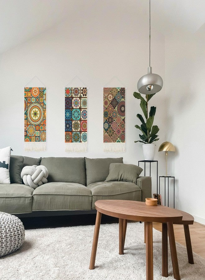 capasin Mandala Boho Macrame Wall Hanging Tapestry For Bedroom Tapestries Vertical Art Fabric Decor Door Living Room Bohemian (Style B, 17.5 * 43) - Image 5